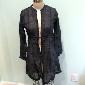 Eileen Fisher linen gauze overdress or coat